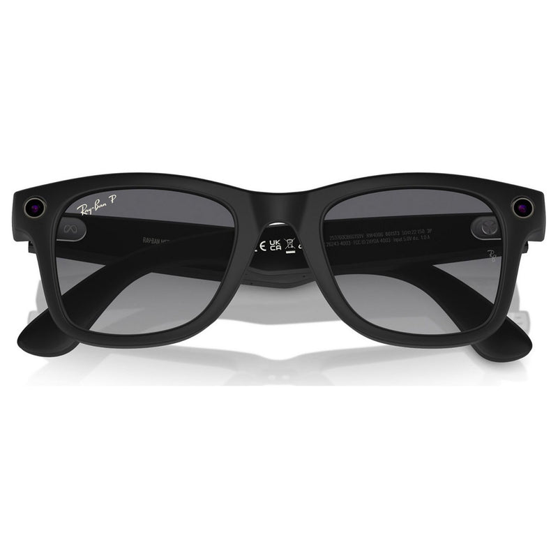 Ray-Ban Meta Wayfarer matte black polarised graphite L - British product
