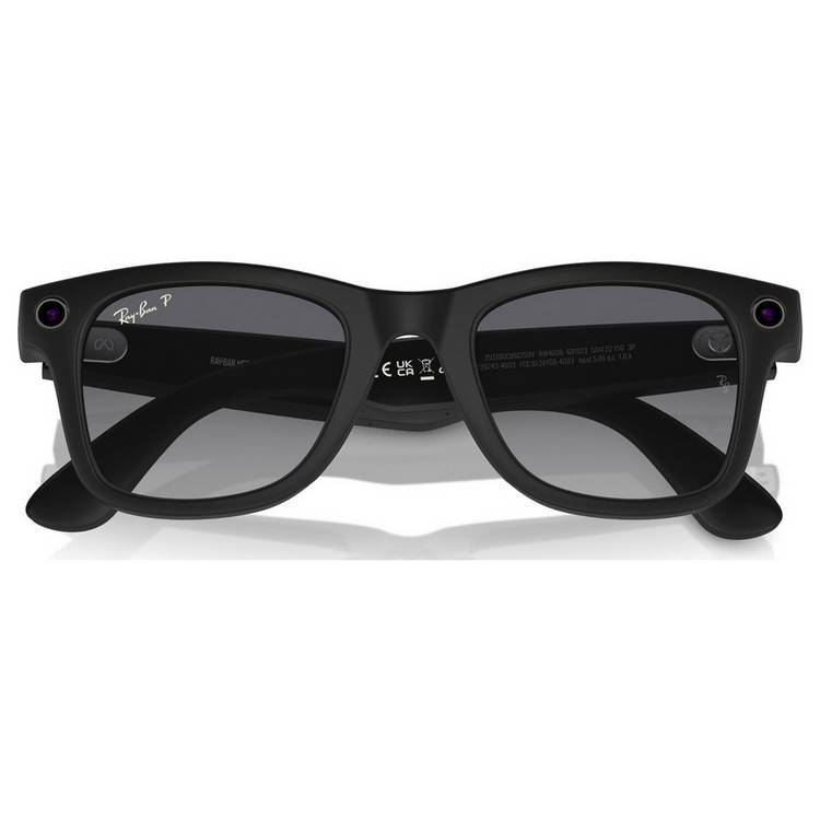 Ray-Ban Meta Wayfarer large black polarized graphite smart glasses - British product
