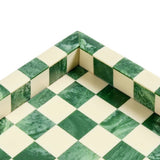 Habitat checkered green resin trinket tray, UK version