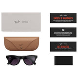 Ray-Ban Meta Skyler smart glasses shiny black transitions amethyst, imported from the UK