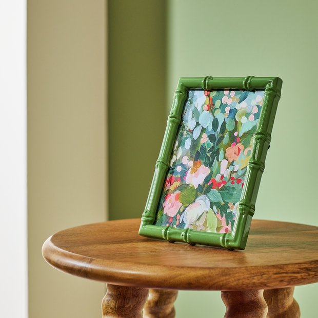 Habitat bamboo effect green picture frame 4x6, UK version