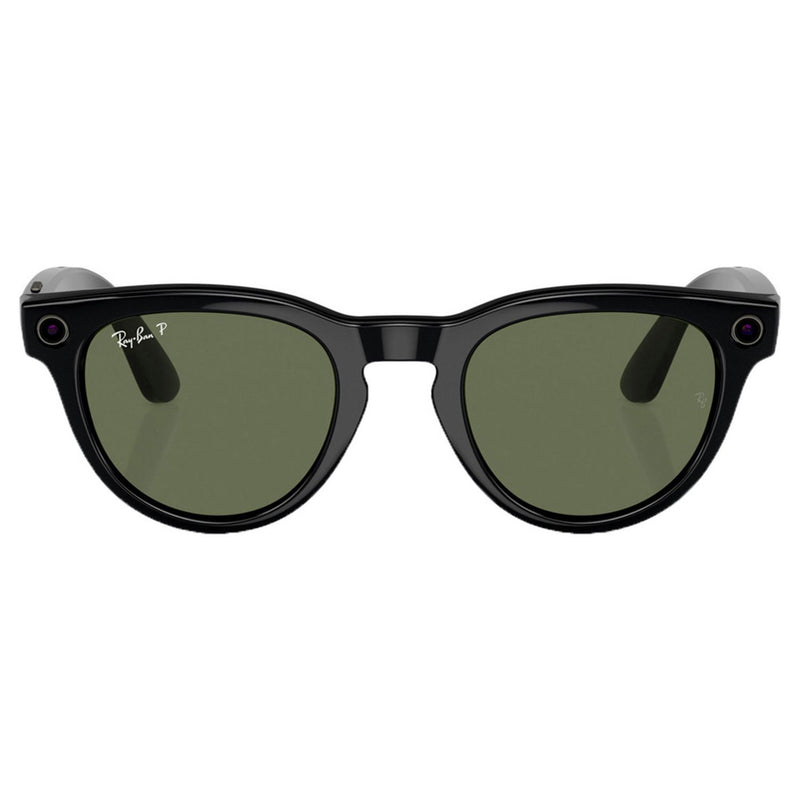 Ray-Ban smart glasses shiny black polarized green (British brand)