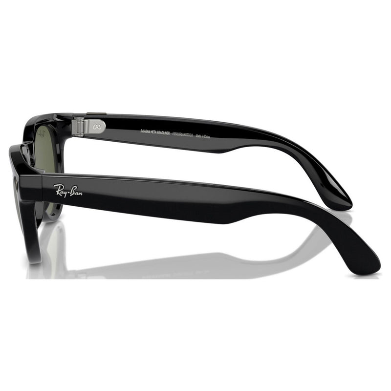 Ray-Ban smart glasses shiny black polarized green (British brand)
