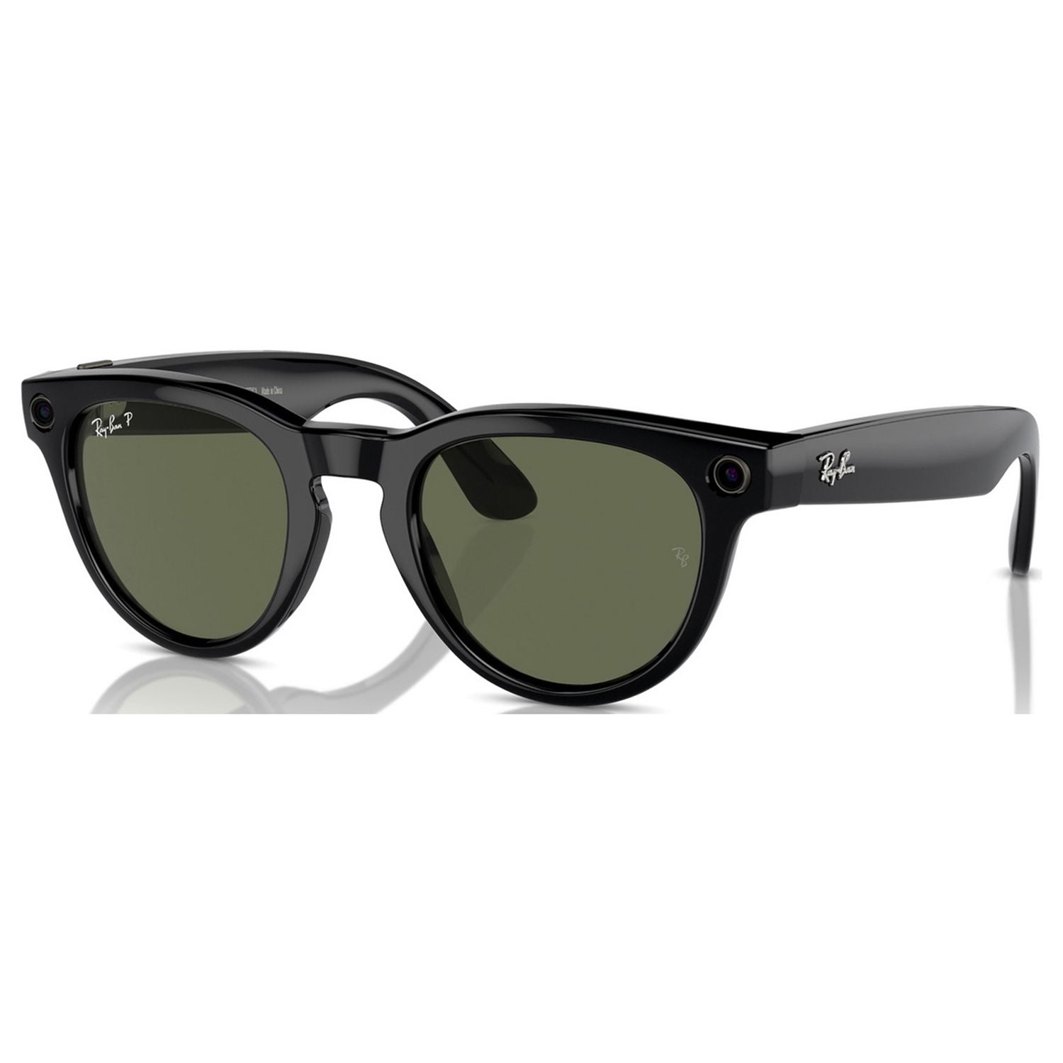 Ray-Ban smart glasses shiny black polarized green (British brand)