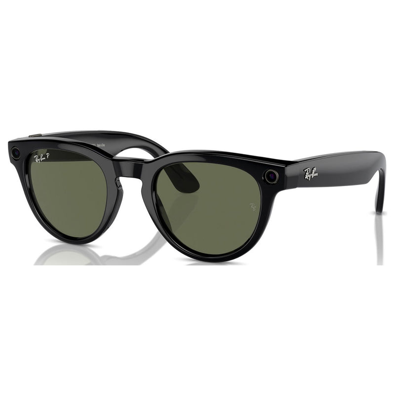 Ray-Ban smart glasses shiny black polarized green (British brand)