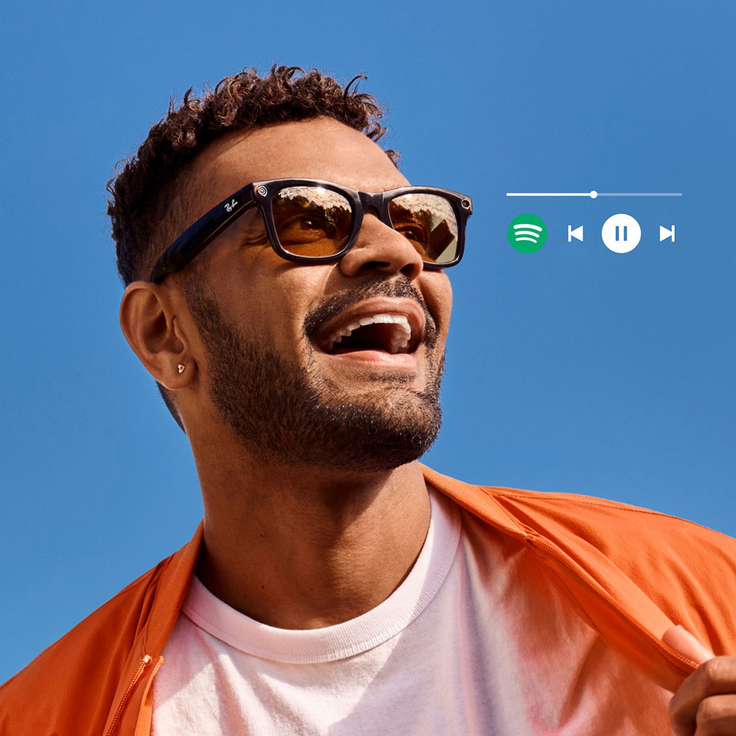 Ray-Ban smart glasses shiny black polarized green (British brand)