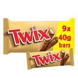 Twix Caramel & Milk Chocolate Fingers Twin Biscuit Snack Bars Multipack 9x40g Multipack chocolate Sainsburys   