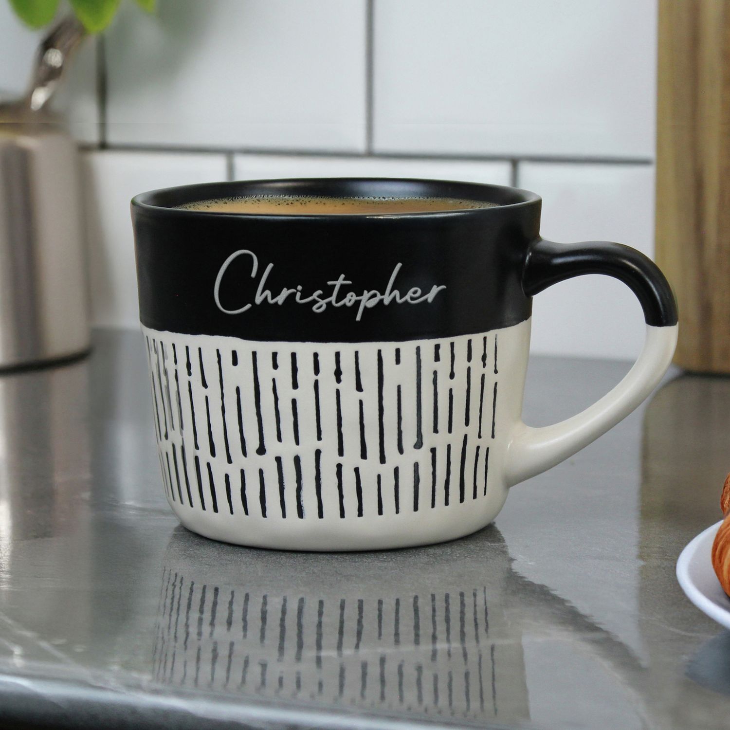Personalised Ceramic Mug Black 450ml (British brand)