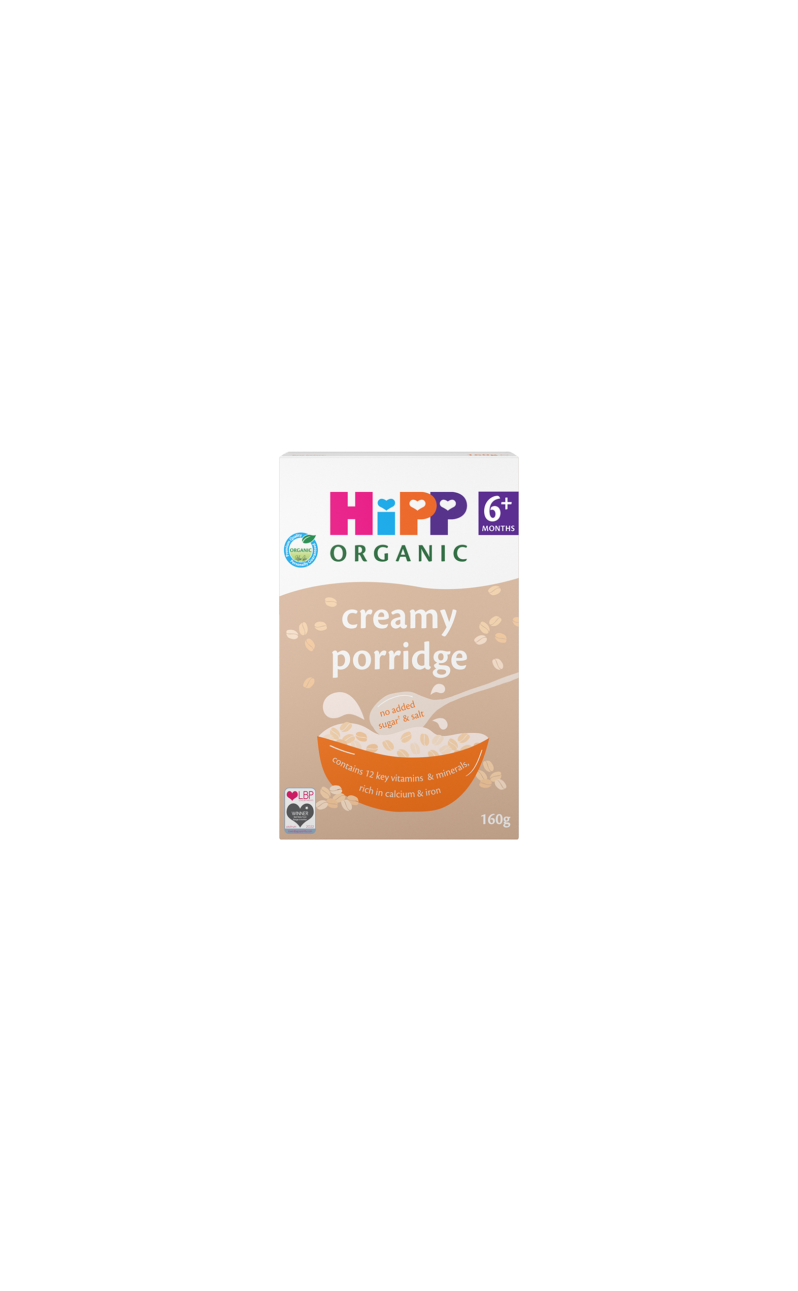 HiPP Organic creamy porridge baby food, UK version