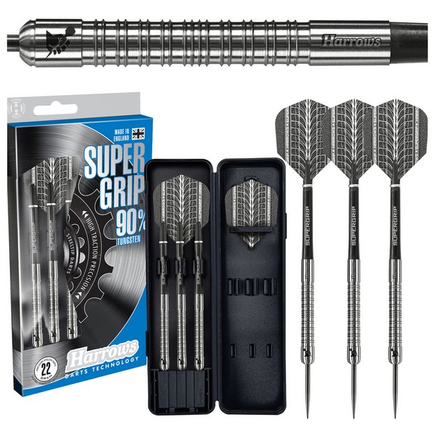 Harrows Supergrip 21g 90% tungsten darts set (British brand)