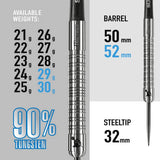 Harrows Supergrip 21g 90% tungsten darts set (British brand)