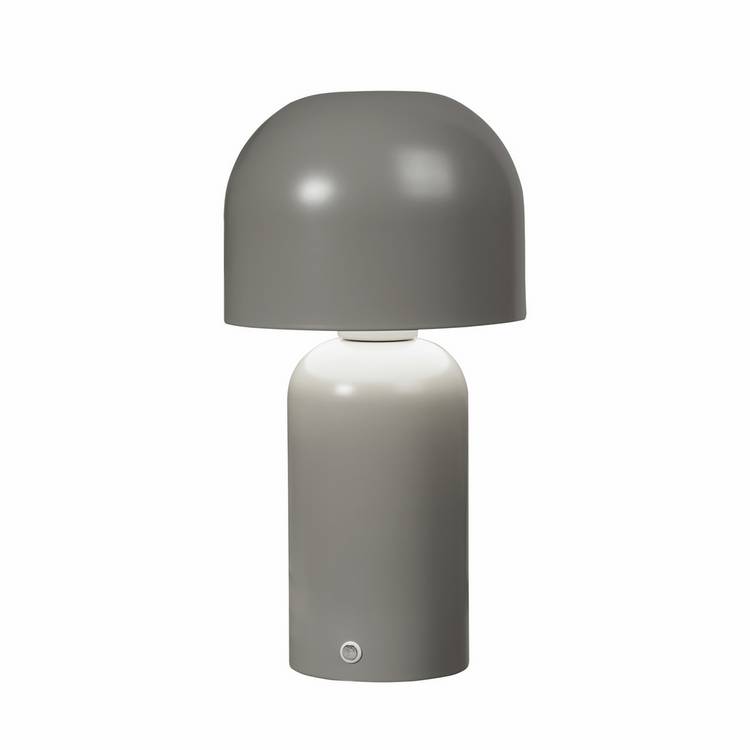 Searchlight mushroom rechargeable LED table lamp in grey - British product