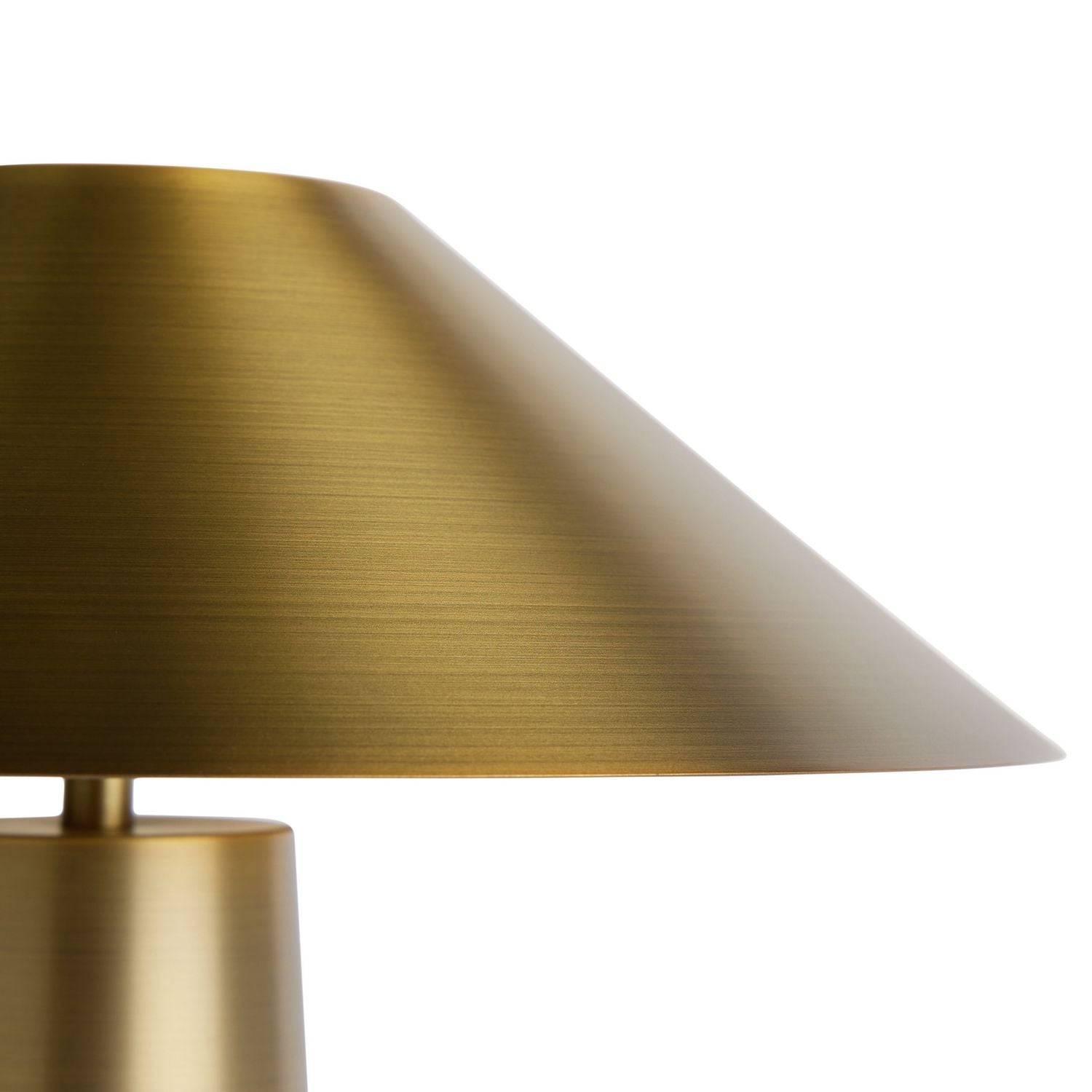 Habitat Darley brass table lamp with metal shade (British brand)