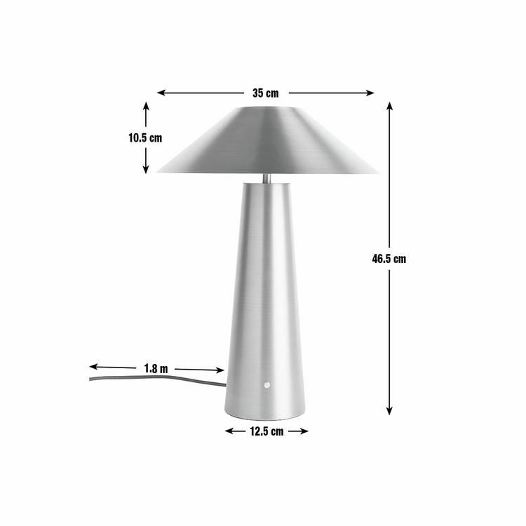 Habitat Darley brass table lamp with metal shade (British brand)