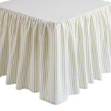 Habitat Oxford Stripe Green valance sheet single (British brand)