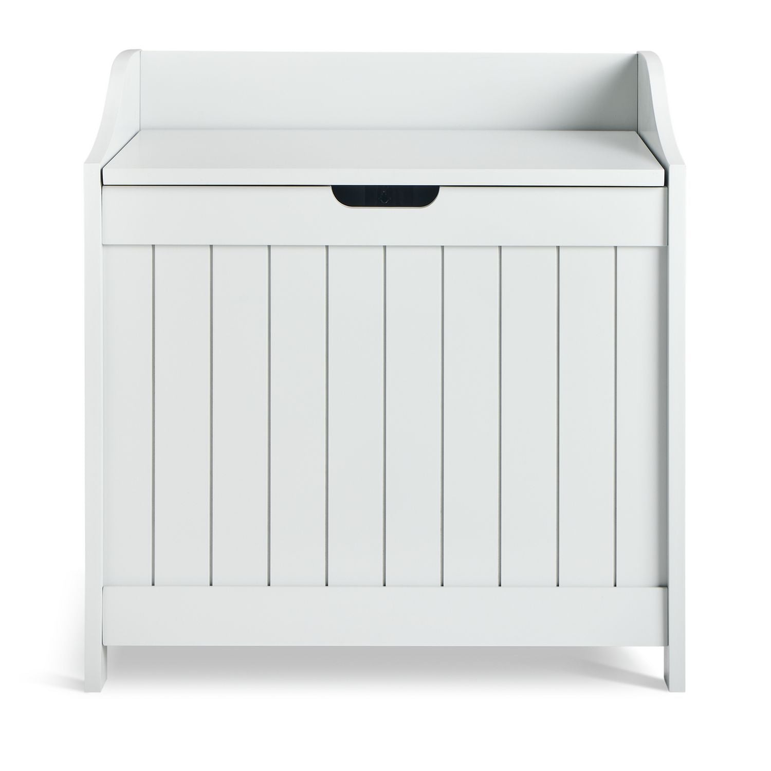 Argos Home monks bench style linen bin 100L grey, imported from the UK