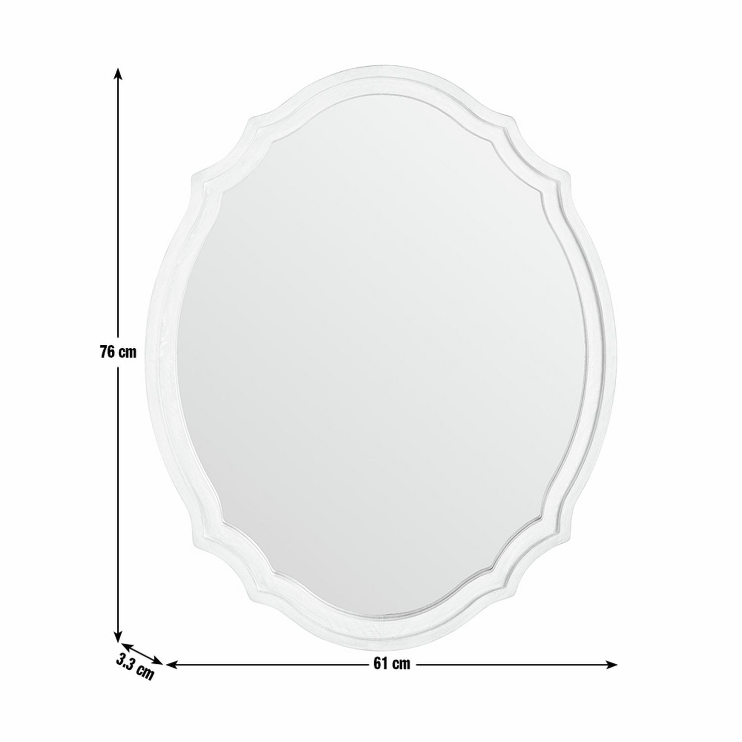 Argos Home decorative oval wall mirror 76x61cm, imported from the UK