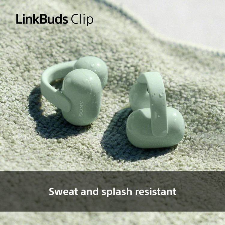 Sony LinkBuds Clip open-ear true wireless earbuds black, imported from the UK