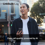 Sony LinkBuds Clip open-ear true wireless earbuds black, imported from the UK