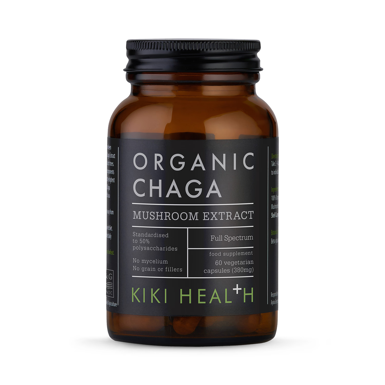 KIKI Health Chaga Mushroom Extract 60 vegicaps, UK version