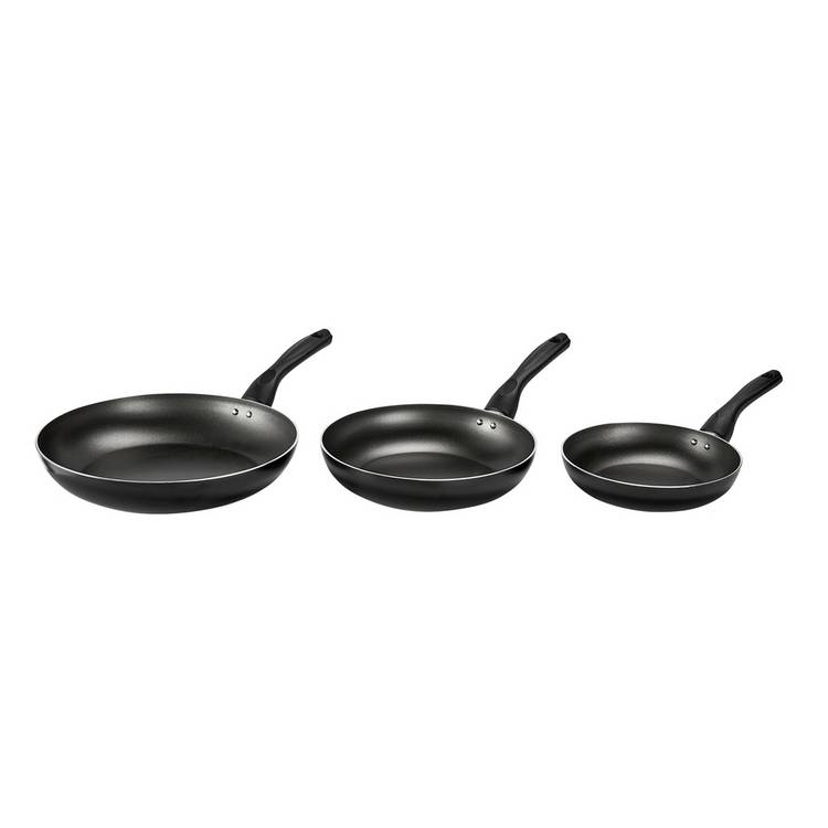 Argos Home 3 piece Teflon frying pan set, imported from the UK