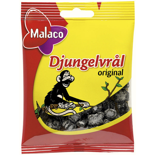 Malaco Djungelvral Supersalty Liquorice   80g