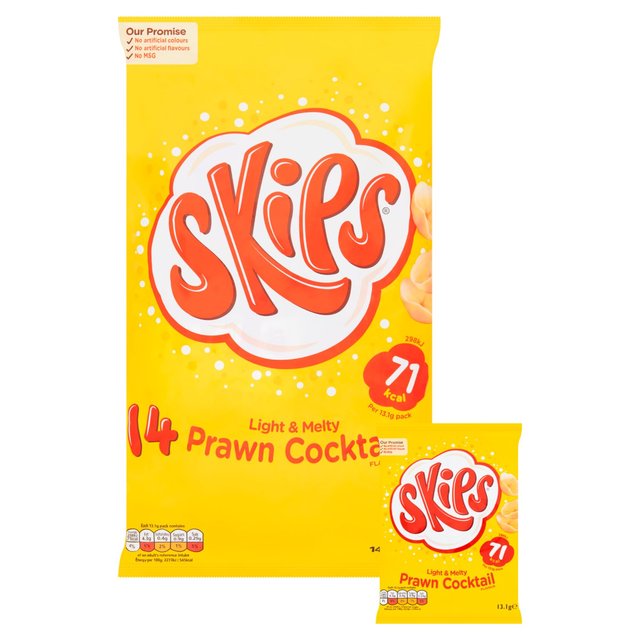 Skips Prawn Cocktail Multipack Crisps   14 per pack