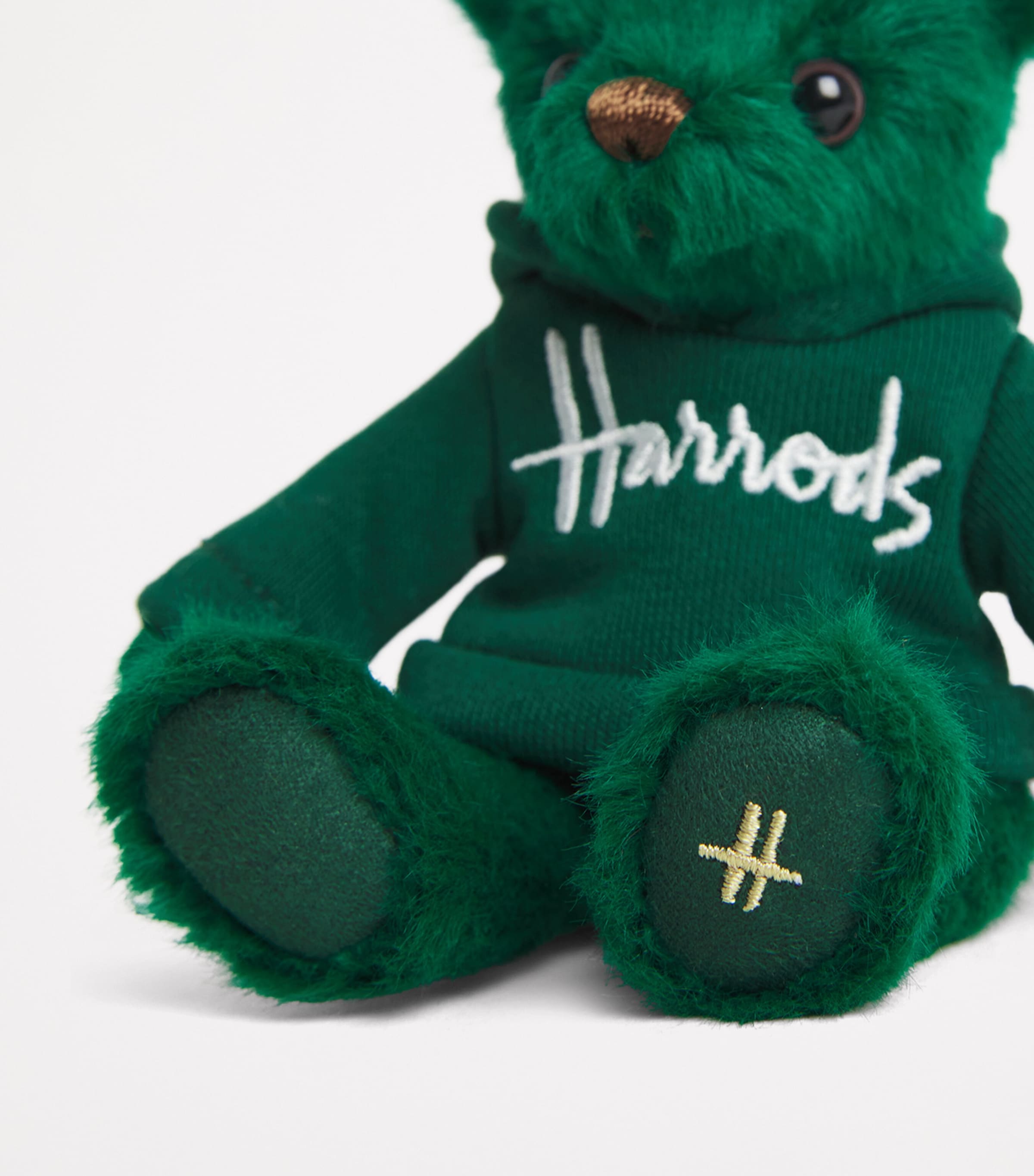 Harrods Henry Bear Keyring soft toy with removable hoodie, UK version