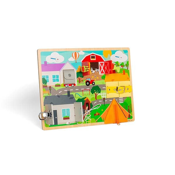 Bigjigs Toys Wooden Life Skills Activity Board GOODS Superdrug   