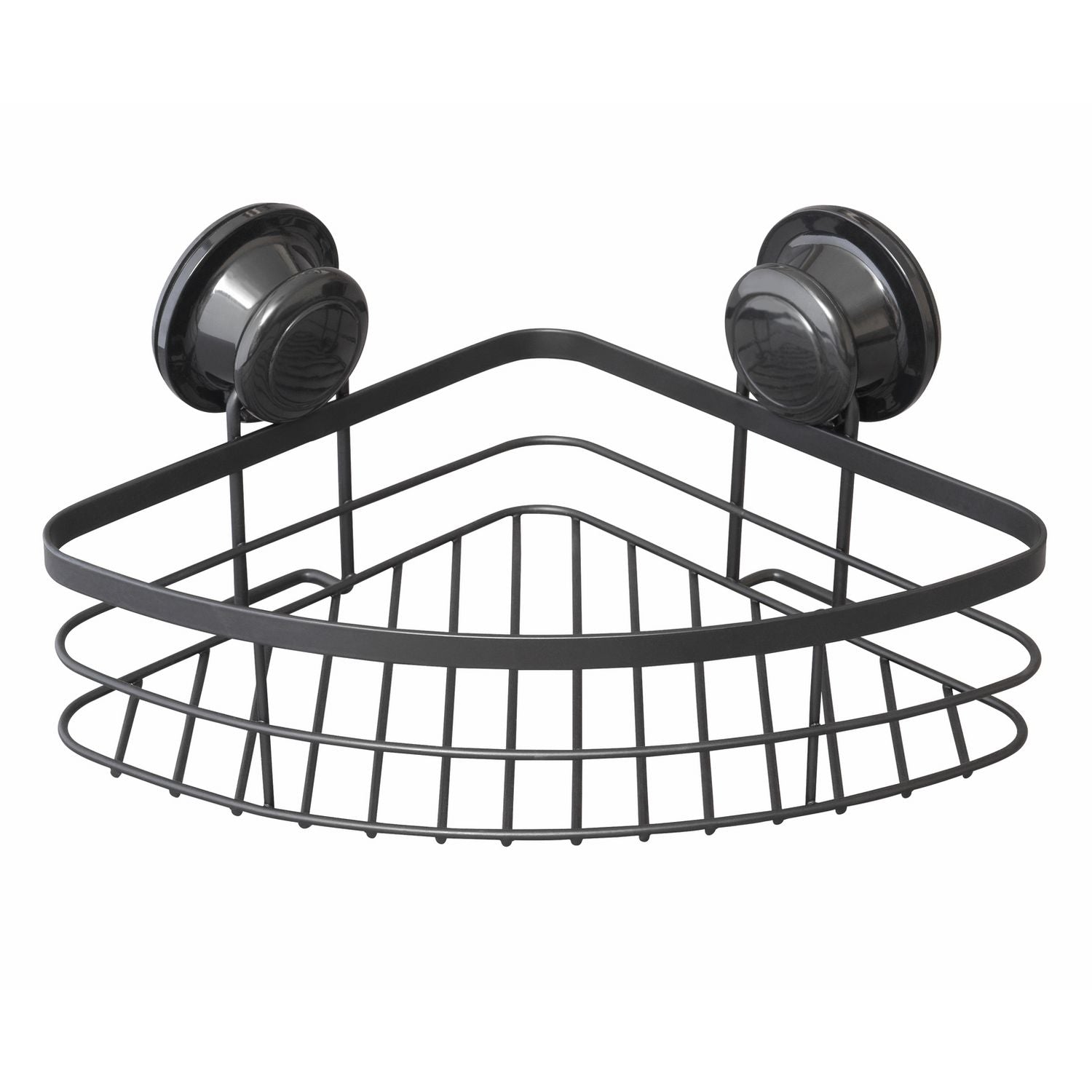 Argos Home black corner shower basket with suction cup - British product