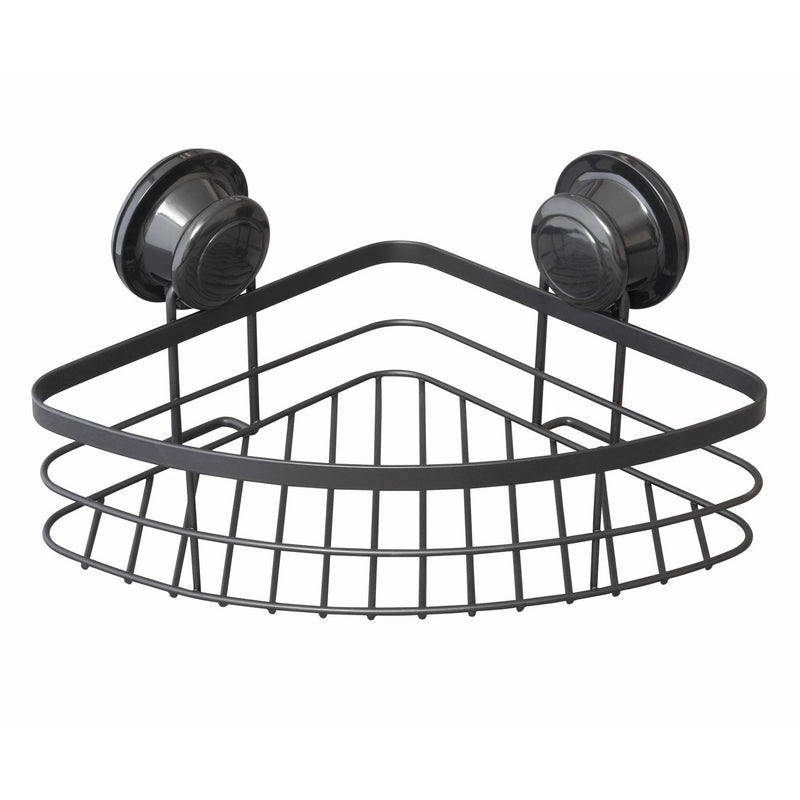 Argos Home black corner shower basket with suction cup - British product