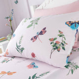 RHS Butterfly Garden bedding set white and pink single - British product