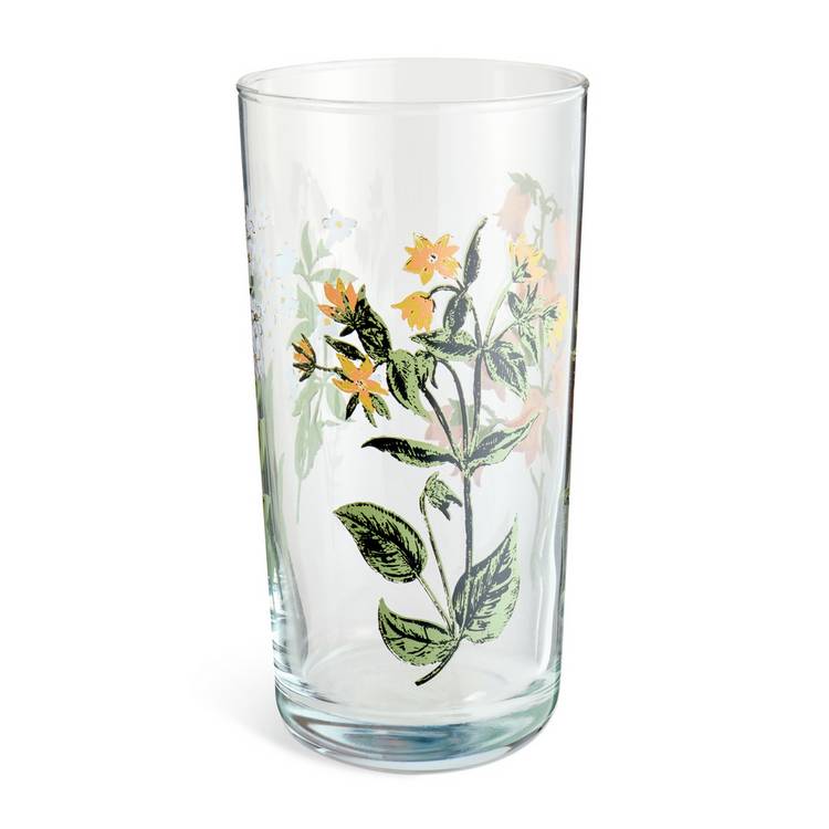 Argos Home floral hi ball glasses 490ml, set of 6 (British brand)