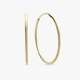 Revere 9ct gold plated sterling silver sleeper hoop earrings, imported from the UK