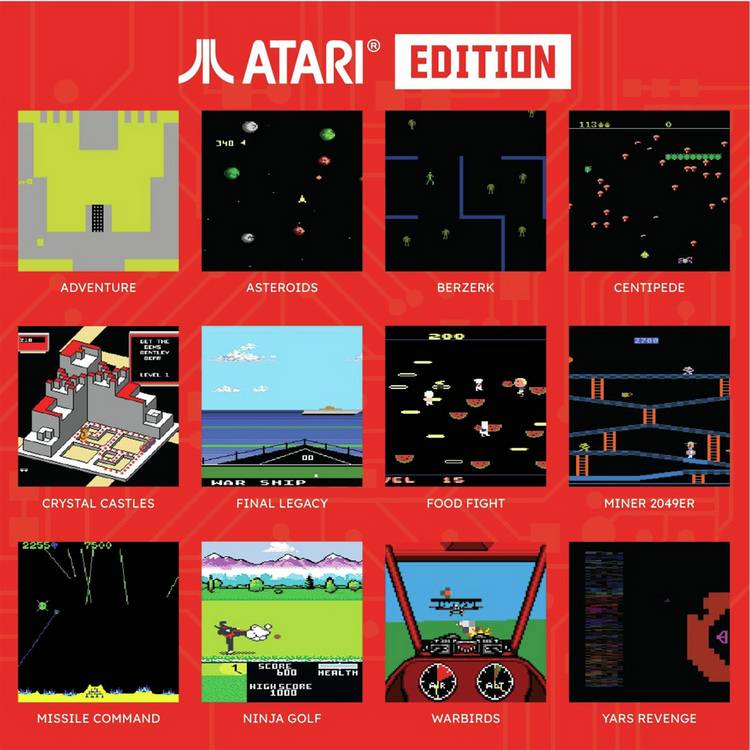 HyperMegaTech Super Pocket Atari Edition retro gaming handheld (British brand)