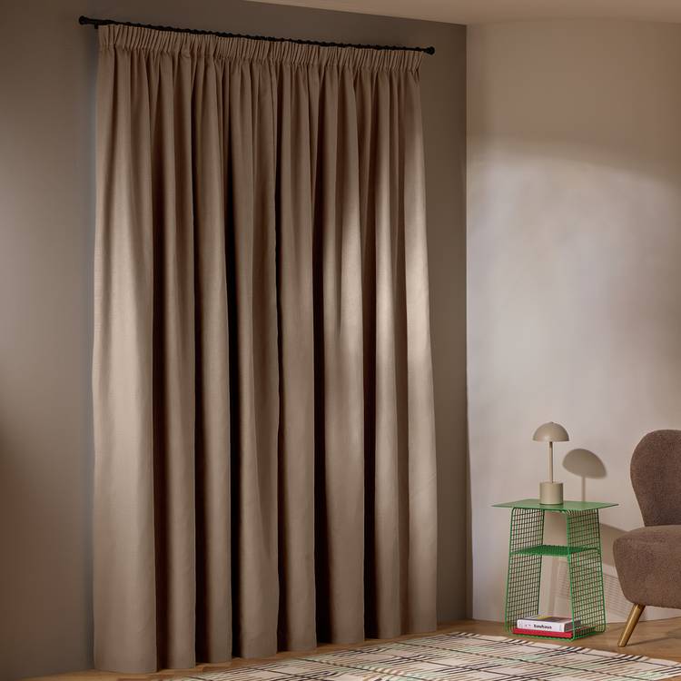 Habitat With Linen blackout curtains stone grey 117x183cm, imported from the UK