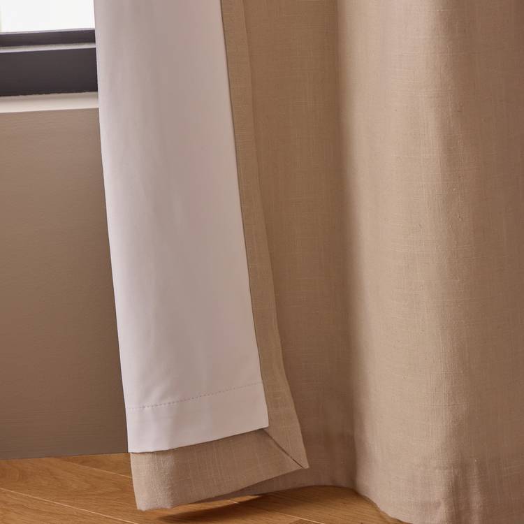 Habitat With Linen blackout curtains stone grey 117x183cm, imported from the UK