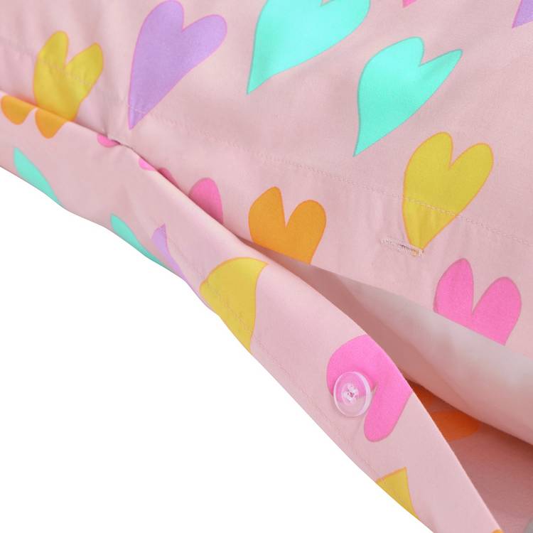 Argos Home kids hearts pink bedding set single - British product