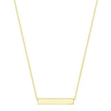 Revere 18ct gold plated bar pendant 43cm chain (British brand)