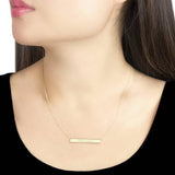 Revere 18ct gold plated bar pendant 43cm chain (British brand)