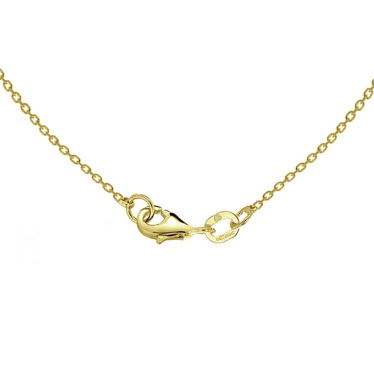 Revere 18ct gold plated bar pendant 43cm chain (British brand)