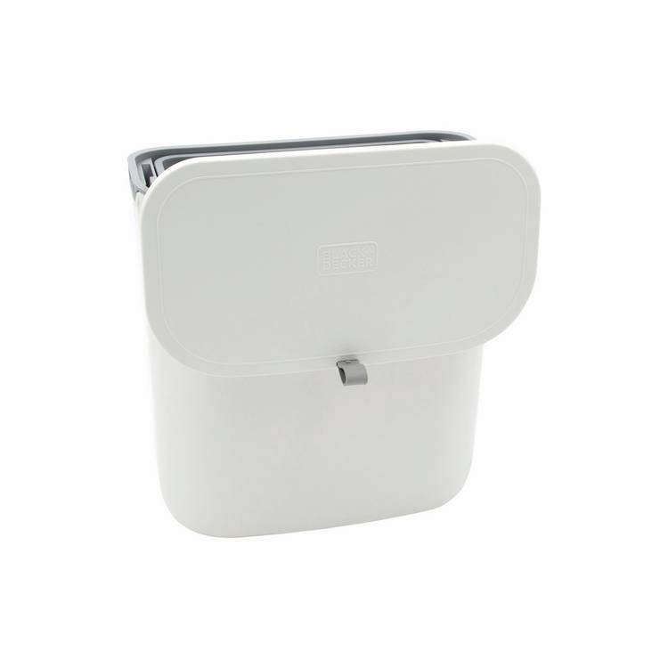 Black+Decker 7.6L white cupboard bin - British product