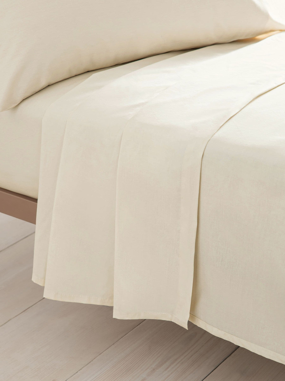 Stone cotton rich flat bed sheet (British brand)