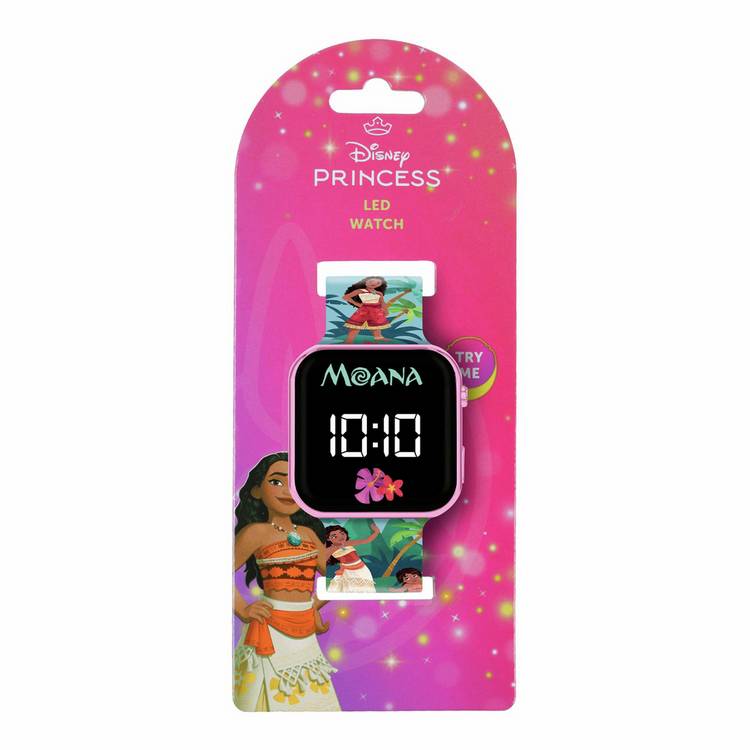 Disney Moana printed silicone strap digital watch - British brand