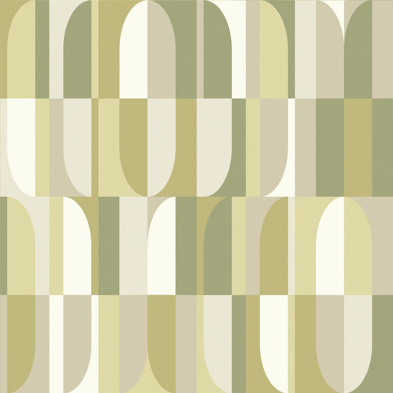 Hoopla Walls Building Blocks wallpaper in olive mix - British product