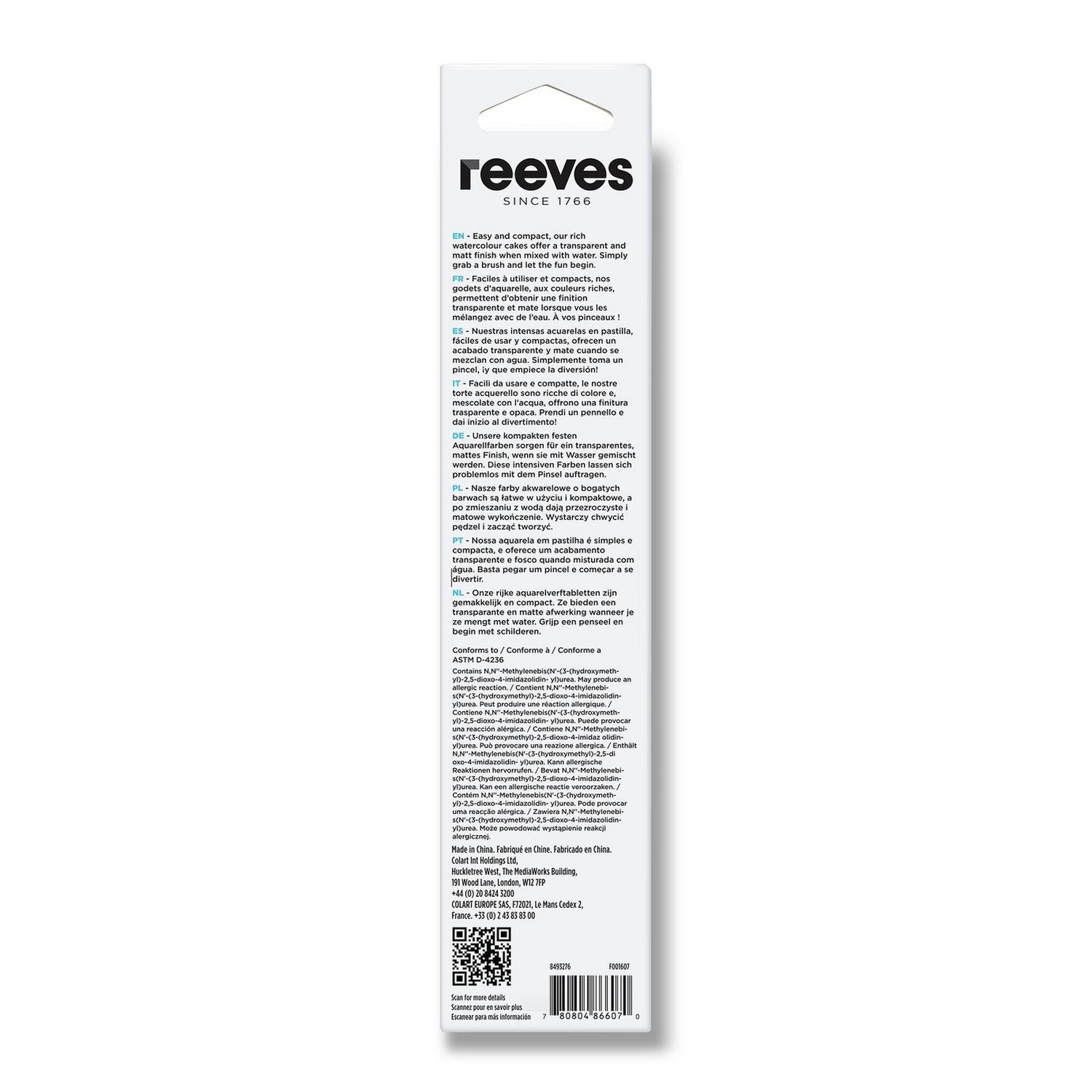 Reeves watercolour paint set 12 pans (British brand)