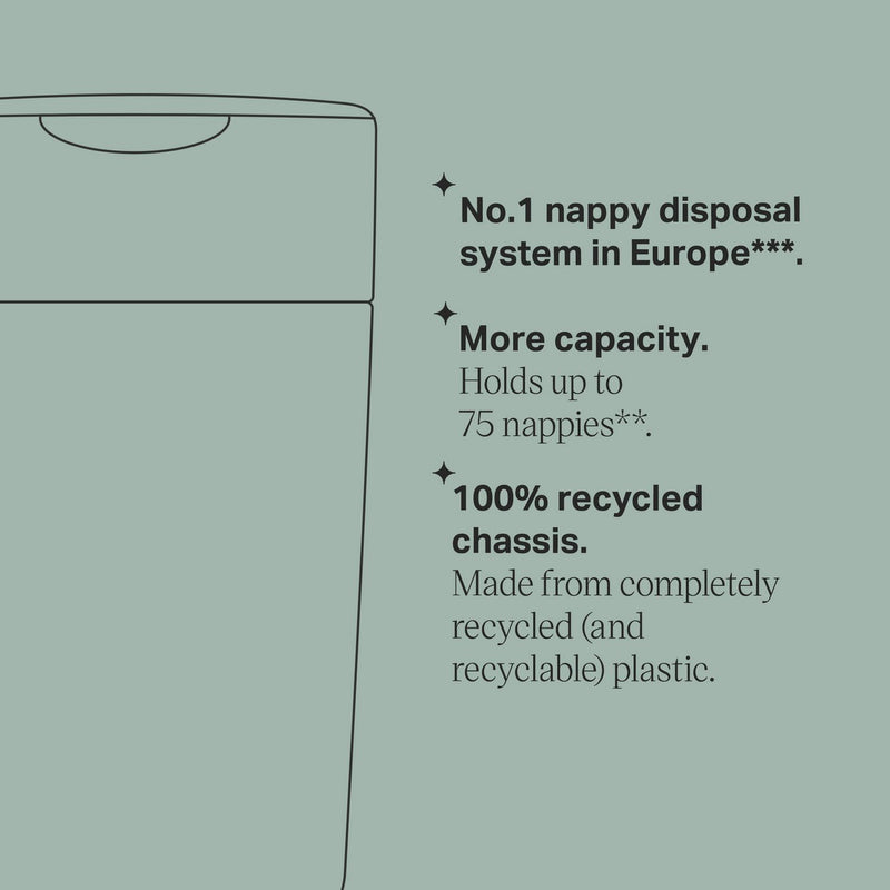 Tommee Tippee Twist & Click XL nappy bin - British product