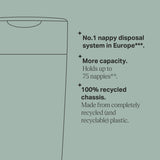 Tommee Tippee Twist & Click XL nappy bin - British product