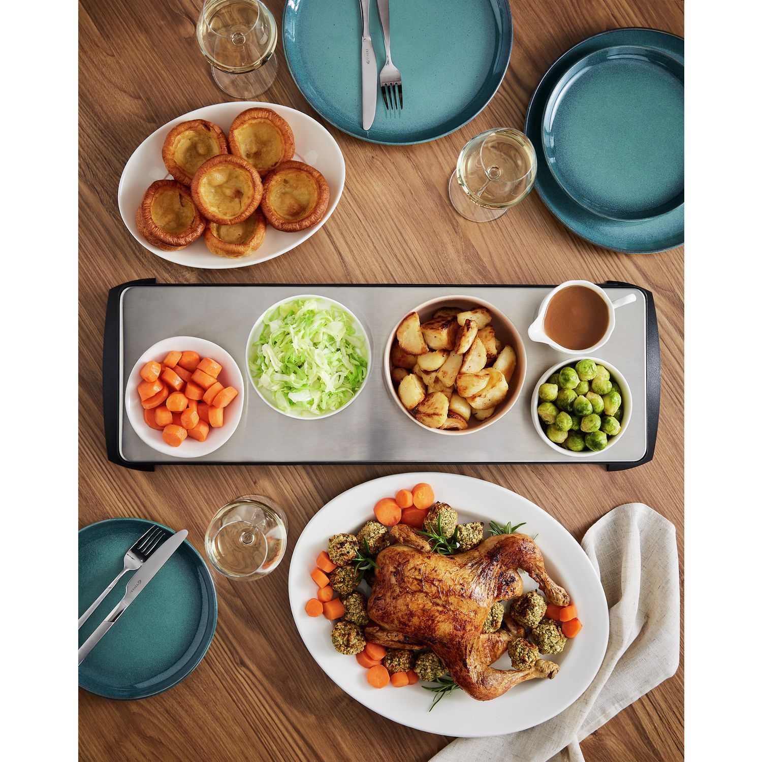 Morphy Richards cordless food warming tray stainless steel - British product