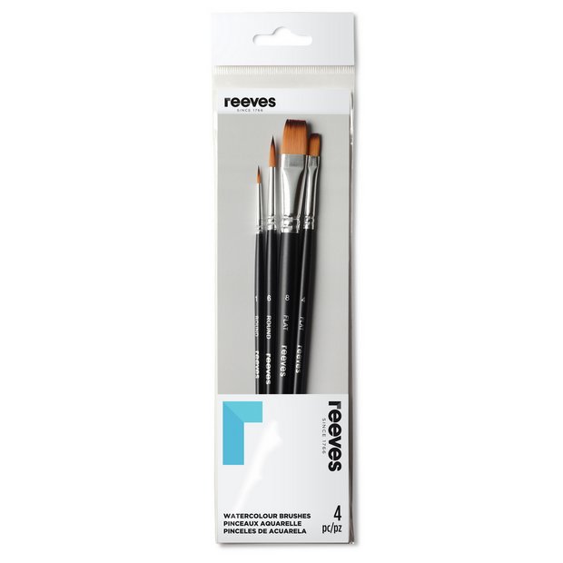 Reeves watercolour brush set pack of 4 (British brand)